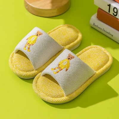 Detské otvorené papuče s výšivkou