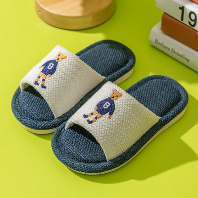 Detské otvorené papuče s výšivkou