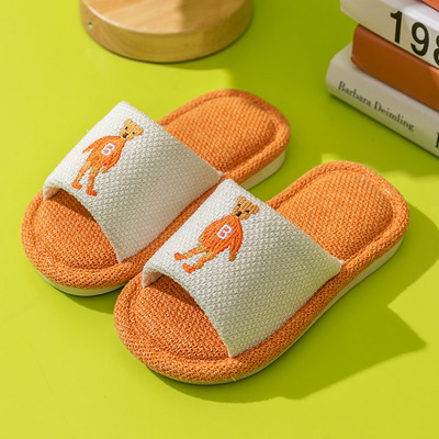 Detské otvorené papuče s výšivkou