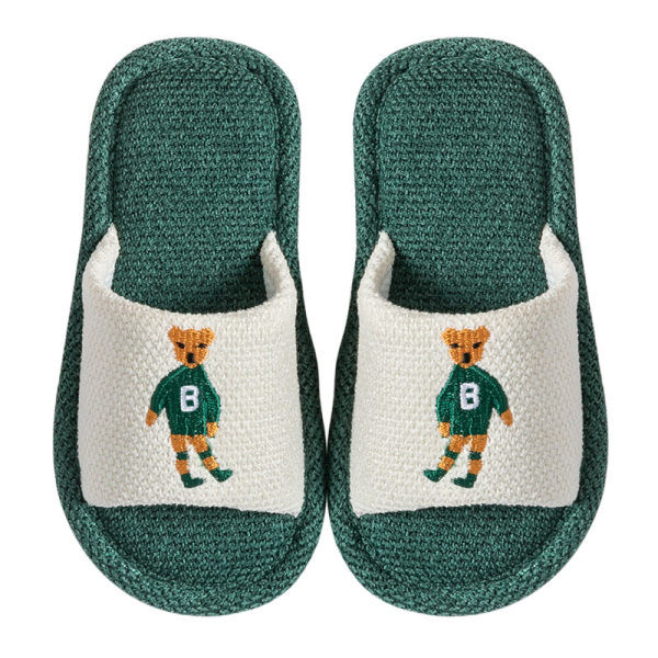 Detské otvorené papuče s výšivkou