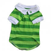Tričko pre domáce zvieratá, elastické priedušné bavlnené, mäkké, s klopou pre psov, pruhované tričko pre letné psy a mačky, čistá bavlnená priedušná módna košeľa