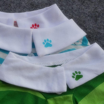 Μπλουζάκι κατοικίδιων ζώων Ελαστικό αναπνεύσιμο βαμβακερό μαλακό ριγέ πουκάμισο σκυλιών για καλοκαιρινούς σκύλους και γάτες από καθαρό βαμβακερό αναπνεύσιμο τοπ μόδας