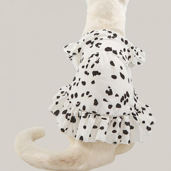 Υπέροχο φόρεμα κουταβιού με στρογγυλή λαιμόκοψη Ρούχα κατοικίδιων ζώων για σκύλους γάτας Καλοκαιρινό φόρεμα ζακέτα