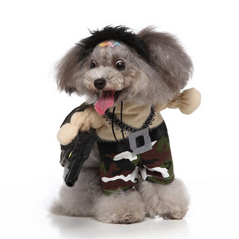 Забавни дрехи за домашни любимци Cosplay Pirate Dog Panda Dog Cosplay Costume Brown Rabbit Raccoon Murderer Western Cowboy Outfit for Dogs