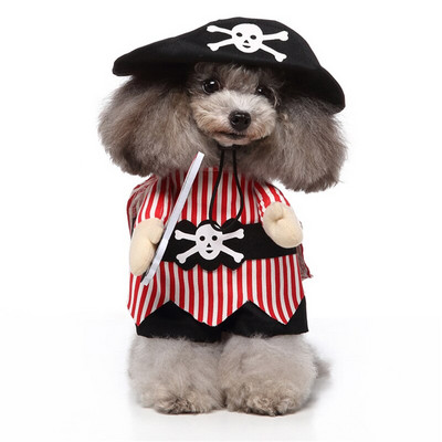 Haine amuzante pentru animale de companie, Cosplay, pirat, câine, panda, costum, cosplay, iepure maro, raton, ucigaș, ținută de cowboy de vest pentru câini