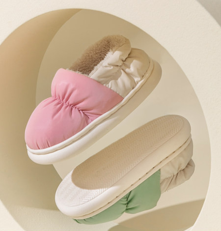 Ležérne textilné papuče pre dievčatá s teplou podšívkou