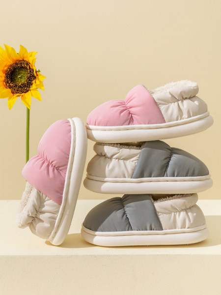 Ležérne textilné papuče pre dievčatá s teplou podšívkou