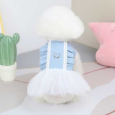 Άνοιξη Καλοκαίρι Ρούχα για σκύλους για κατοικίδια Χαριτωμένη φούστα γάτα Sunshine Saree Φορέματα τζιν Chihuahua Ρούχα Ropa Perro Μικρό μεσαίου μεγέθους σκυλί