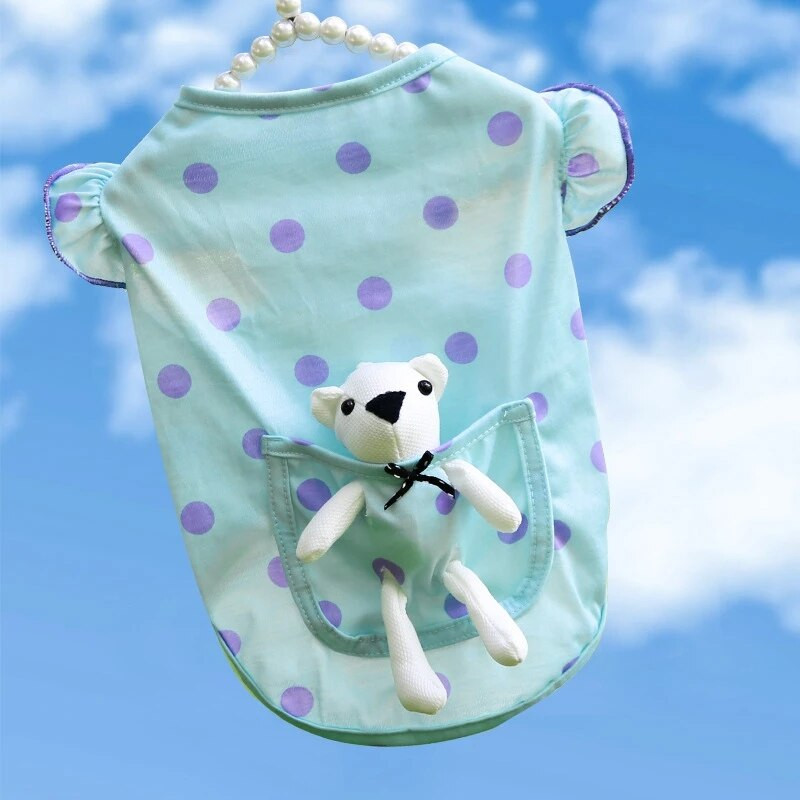 Yorkshire`i Pommeri puudli rõivad armsad täpid suvised koerariided kevadised koeravesti särk Kassi lemmiklooma riided koera kutsika kostüümile