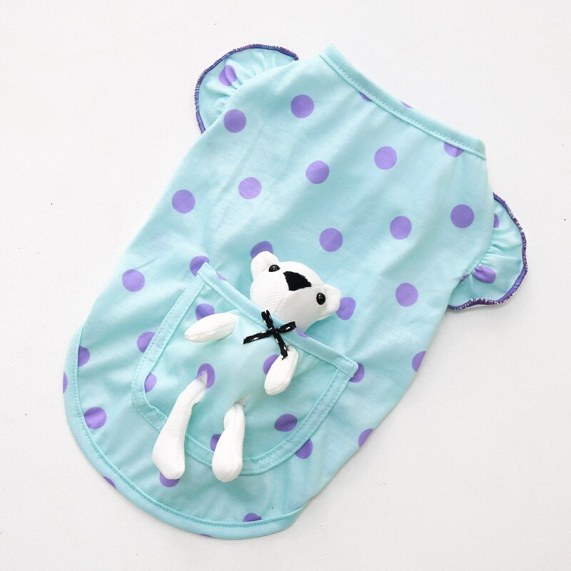 Yorkshire`i Pommeri puudli rõivad armsad täpid suvised koerariided kevadised koeravesti särk Kassi lemmiklooma riided koera kutsika kostüümile