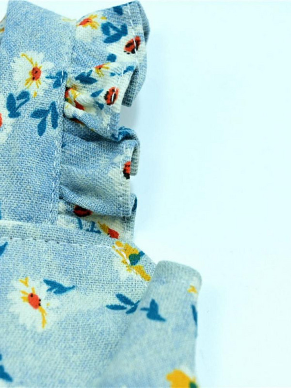 S-2XL Pet Dog Cat Denim Daisy Sling Skirt Prozračna odjeća za pse s cvjetnim printom Ljetna suknja za Teddy Pug Pet Apparels