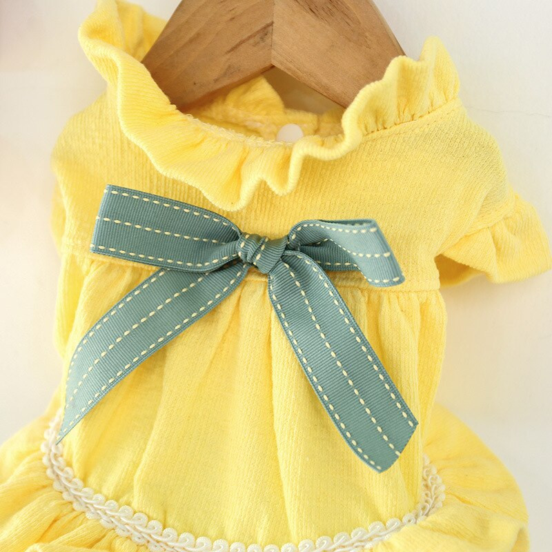 Χαριτωμένο παπιγιόν Πριγκίπισσα με φούστα βολάν Μικρή φορεσιά σκυλιών Φεστιβάλ Ρούχα μόδας για Teddy Siberian Pup Chihuahua