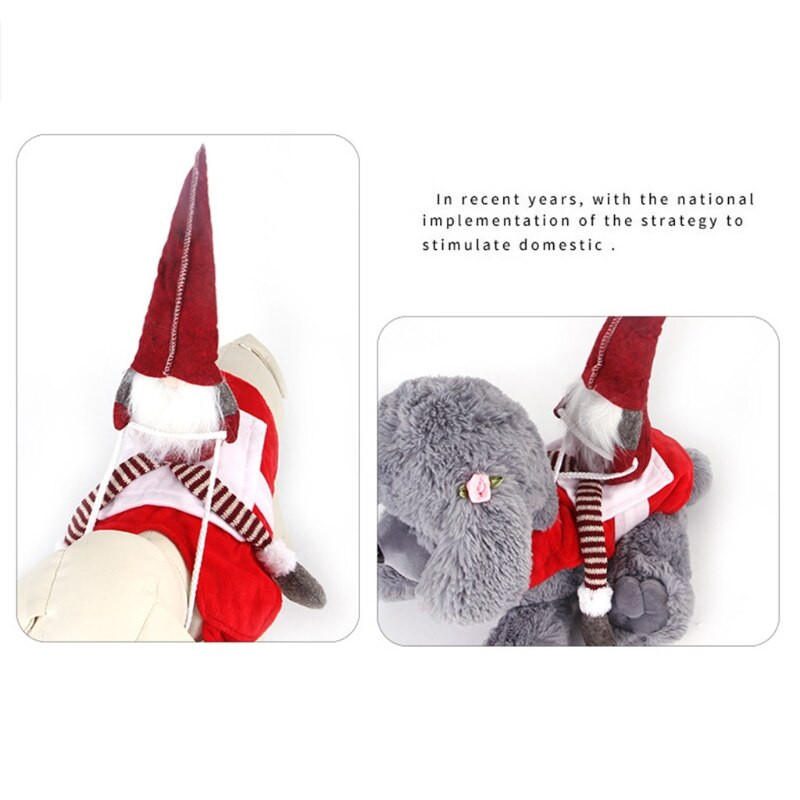 Vtipný vianočný kostým pre psov, jazdecký oblek, obliekanie pre šteniatka, cosplay, párty oblečenie, oblečenie pre mačky, malé, stredné a veľké psy C42