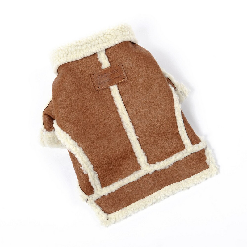 Ėriuko plaukai Šunų drabužiai Rudens žiemos drabužiai Naminių gyvūnėlių striukė Meškiukas Mažas Šuniukas Šuniukai Naminių gyvūnų reikmenys Naminiai gyvūnai Drabužiai Striukė Kailis