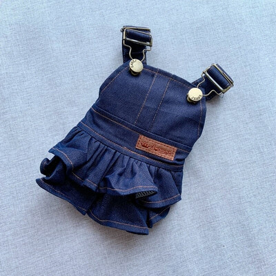 Šunų džinsinis sijonas naminiams gyvūnėliams sijonas mažiems šunims augintiniams vasarinės suknelės katėms Nauji naminių gyvūnėlių reikmenys Didmeninė prekyba šunims suknelė šunims