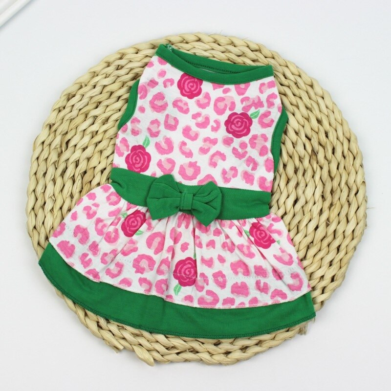 Trükkimine Lillede ja liblikatega kaisukoerte moodne kleit üliväikesele kostüümile, armas puuvillane chihuahua lemmiklooma riietus Cama Perro