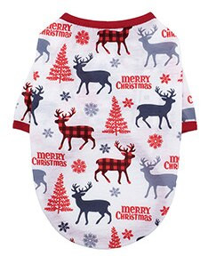 Haine pentru câini de Crăciun Costum de Anul Nou Îmbrăcăminte pentru animale de companie Tricou elan de Moș Crăciun Câini de talie mică și mijlocie Rechizite Chihuahua Yorkshire