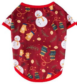 Haine pentru câini de Crăciun Costum de Anul Nou Îmbrăcăminte pentru animale de companie Tricou elan de Moș Crăciun Câini de talie mică și mijlocie Rechizite Chihuahua Yorkshire