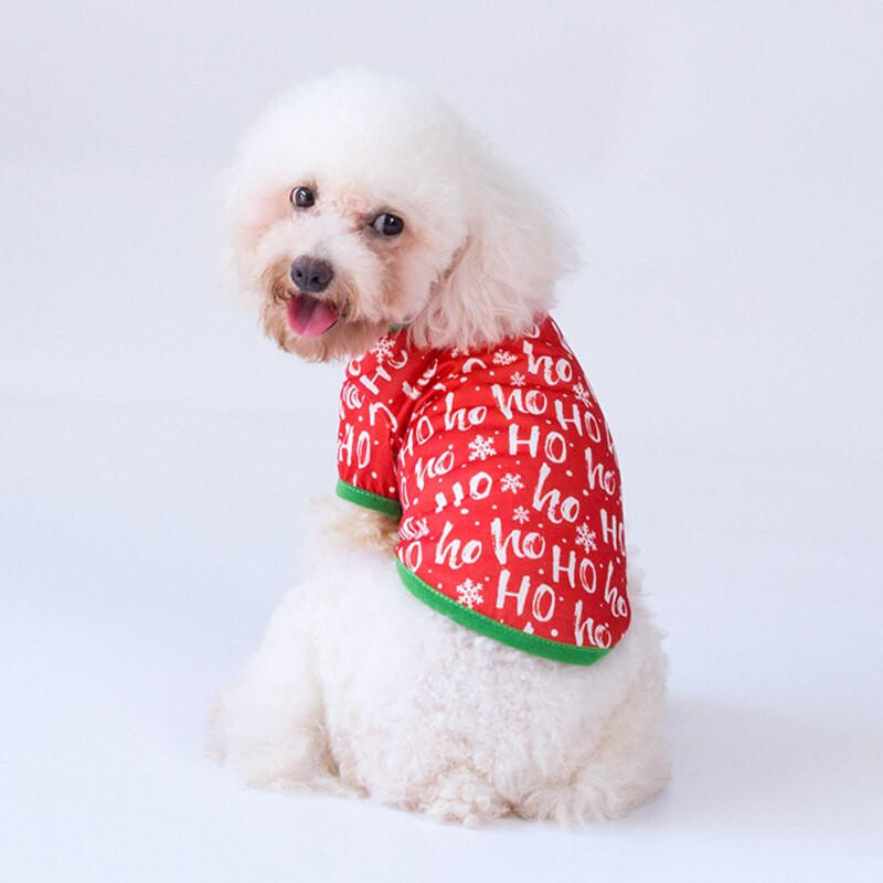 Haine pentru câini de Crăciun Costum de Anul Nou Îmbrăcăminte pentru animale de companie Tricou elan de Moș Crăciun Câini de talie mică și mijlocie Rechizite Chihuahua Yorkshire