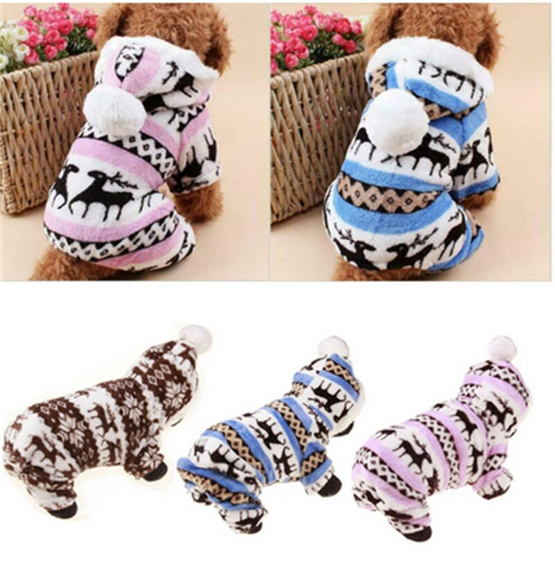 Zimski topli kombinezoni za pse Plišane štrample Pidžame Mekana pamučna odjeća za male pse