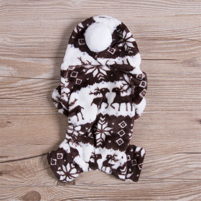Zimski topli kombinezoni za pse Plišane štrample Pidžame Mekana pamučna odjeća za male pse
