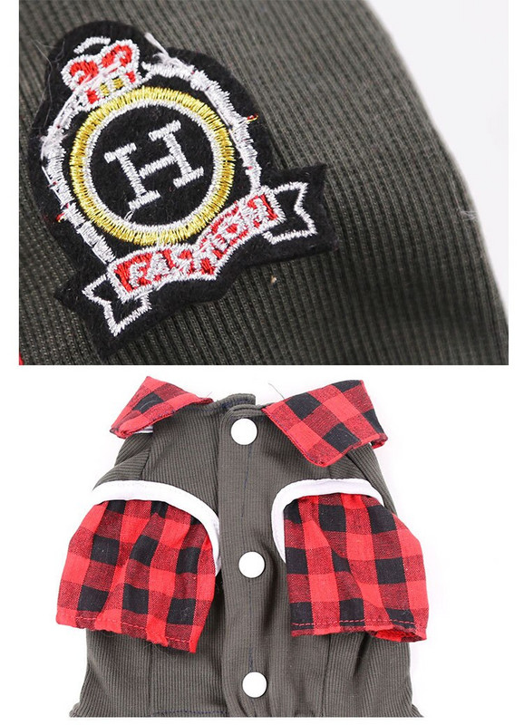 Psí overal, kockované oblečenie pre páry psov, akademický štýl, kostým pre domáce zvieratá pre psov, šteniatko, kabát, mikina pre psov, oblečenie pre čivavy, šaty pre psov