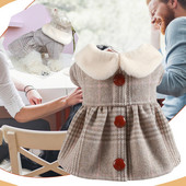 Väikeste koerte riided Naiste koerte soe moodne seelik väikesele ja keskmisele koerale lemmiklooma h kaelarihm armas seelik