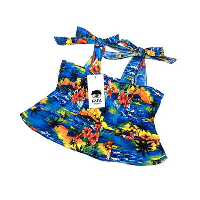 Produse pentru animale de companie Accesorii French Bull Dog Pug Summer Hawaii Fashion Dresses