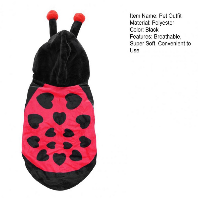 Oblečenie pre domáce zvieratá Mäkké kreslené pohodlné vtipné osobnosti udržiavajú teplé polyesterové oblečenie pre psov na Halloween párty