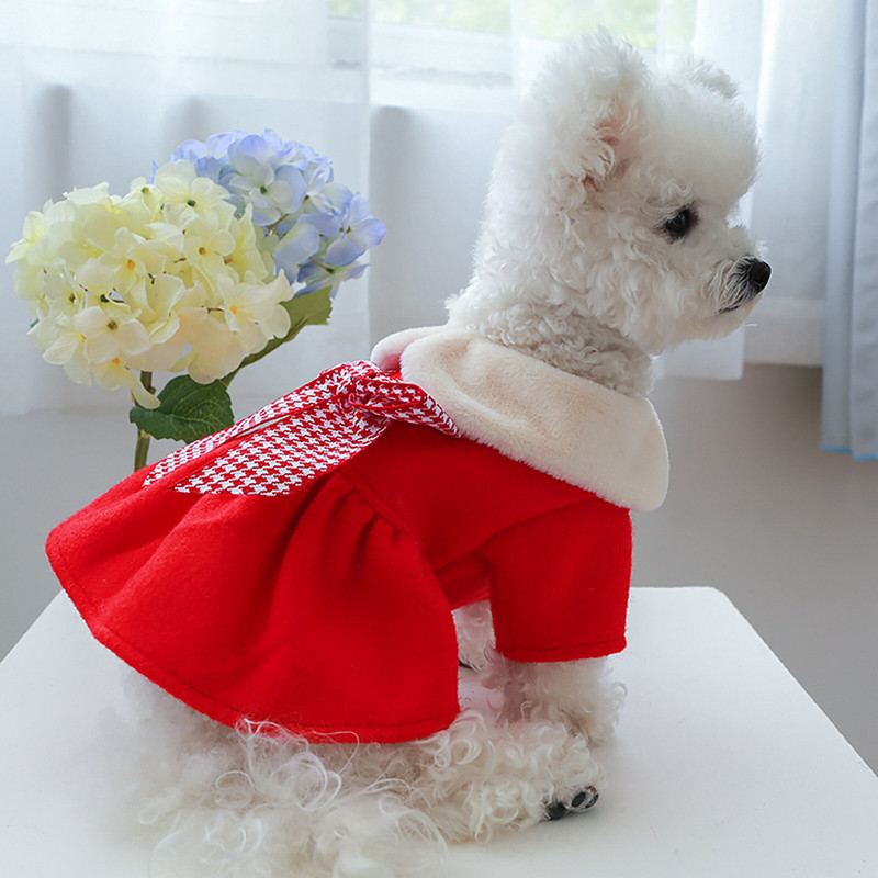 Câine mijlociu Haine pentru fete Haine drăguță Câine Animale calde Lână Pisica Sărbătorește cu hainele pentru animalele tale