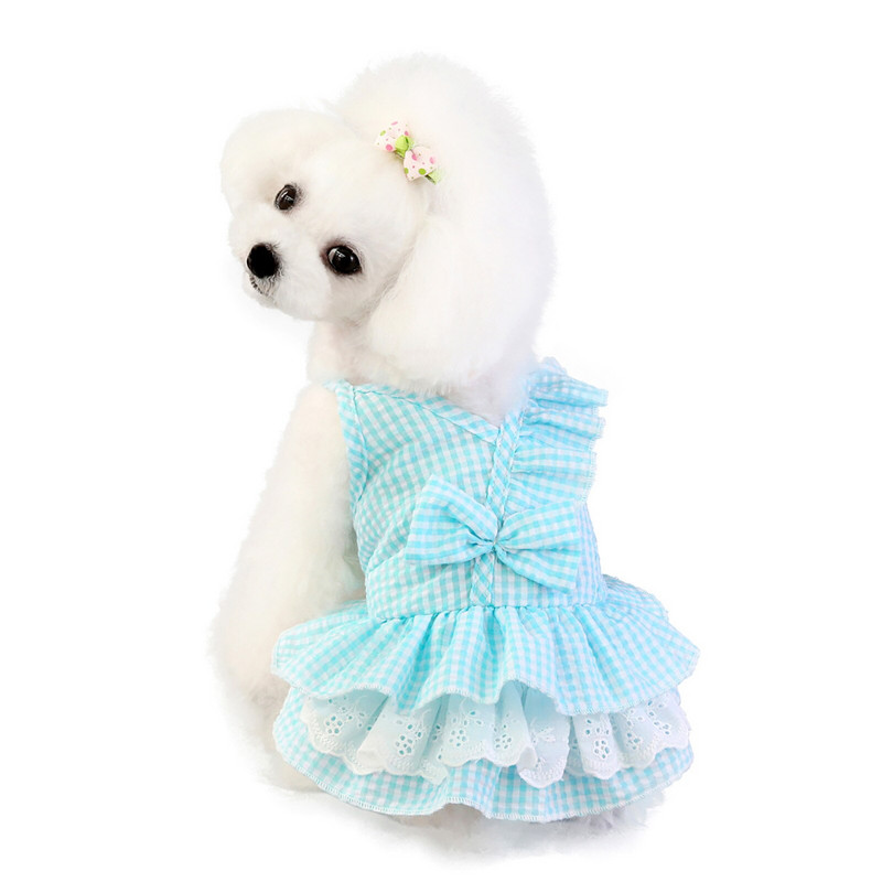 Дрехи за кучета за средни кучета Момиче под 10 г. Памучна рокля за кучета за домашни любимци Пролетни и летни дрехи за домашни любимци Пролетни сладки стоки за домашни любимци Памук