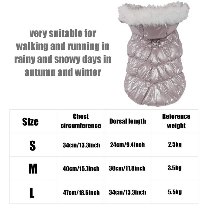 Zimski kaput za kućne ljubimce Udobni stilski zimski kaputi za štene Otporni na vjetar Debela topla odjeća od flisa za kućne ljubimce s rupom za povodac za male srednje