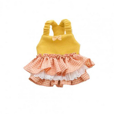 Šaty pre psa/mačku s volánikovým lemom, obojnohé, priedušná sukňa pre psa s mašľou, šaty pre domáce zvieratá na letnú párty 2021