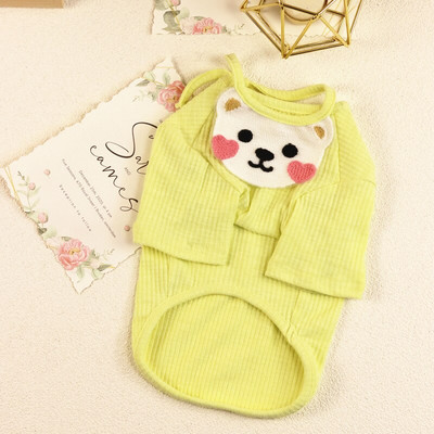 Ανοιξιάτικα ρούχα για σκύλους 2022 με χαριτωμένα αξεσουάρ για κατοικίδια Μικρό μπλουζάκι για σκύλους Chihuahua Yorkshire πουλόβερ με μασίφ παλτό γάτας