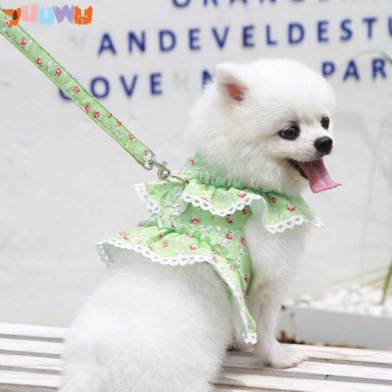 Koerte jalutusrihmad hingavad stereoroosad lillelised rakmed Lemmikloomakasside koerte jalutusrihmade komplekt Kutsikavesti rakmed jalutusrihmad Koerte rakmed Lemmikloomade esemed Kleidid