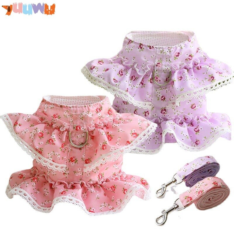 Koerte jalutusrihmad hingavad stereoroosad lillelised rakmed Lemmikloomakasside koerte jalutusrihmade komplekt Kutsikavesti rakmed jalutusrihmad Koerte rakmed Lemmikloomade esemed Kleidid