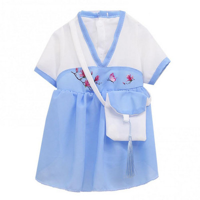 Kačių šunų suknelė su dviem kojomis pavasario vasaros mados kinų stiliaus medvilniniai drabužiai gyvūnams