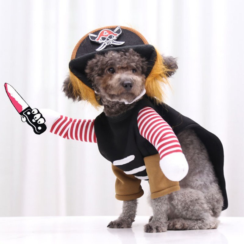 Naljakad koerariided Cosplay Piraat Kutsikas Kass Puhkusepeo Mugavuskostüüm Väikesed keskmised koerad Korsaari riietus Koerte tarvikud