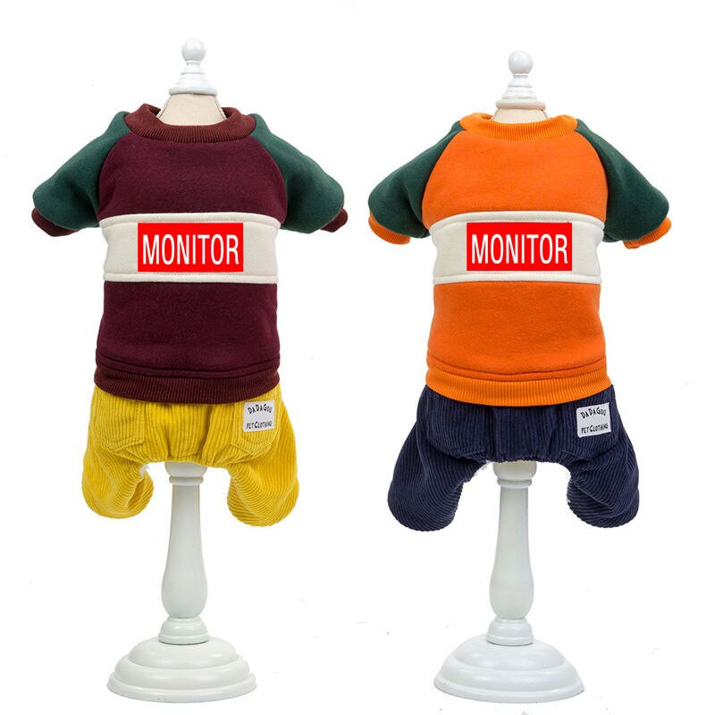 2020 Зимни дрехи за домашни кучета Супер топло яке По-дебело палто с четири крака Памучен костюм за френски булдог за кучета Дрехи за домашни любимци Мопс