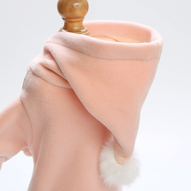 Animalele de companie, stilul de toamnă și iarnă, plus catifea îngroșată, au un design simplu, pulover cu glugă de pluș pentru ca animalele de companie mici să poarte