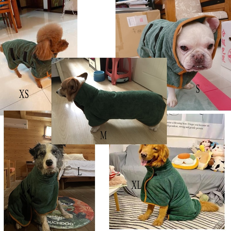 Koerte kiirelt kuivav vannirätik Lemmiklooma vett imav vannimantel suur ja väike koerte puhastus Keha mähkimine ja kuivatamine Lemmikloomatoodete varustus