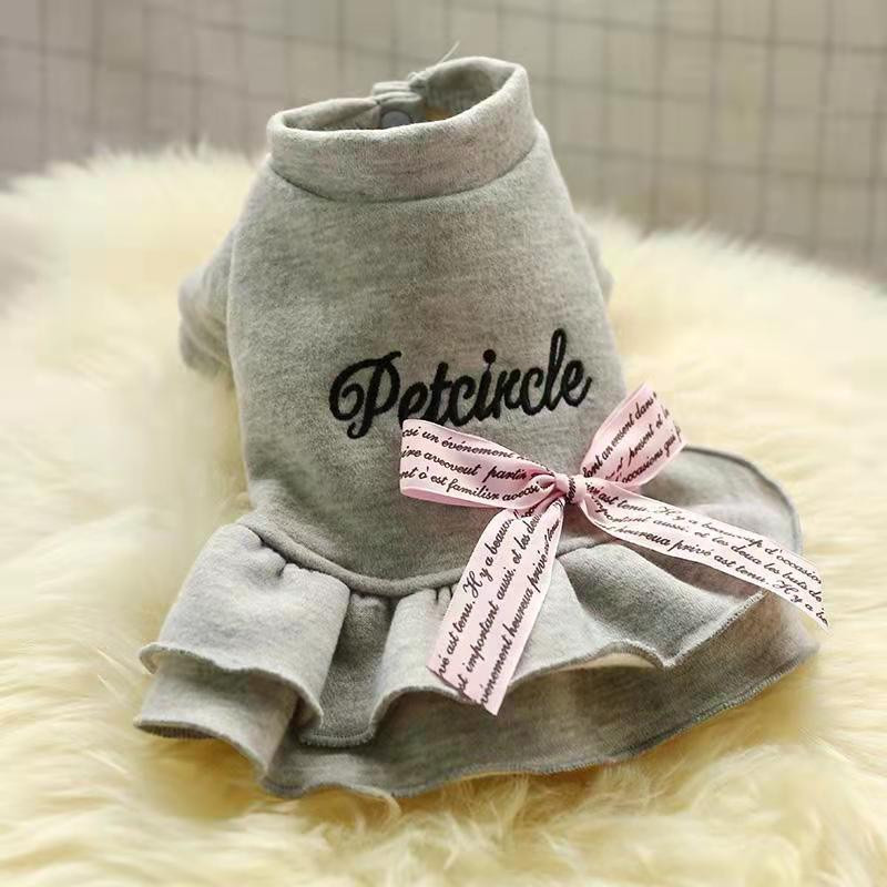 Sügistalvine lemmikloomakoer lühike seelik fliisist kass koera printsess kleit soe väikestele koertele kutsikas chihuahua puudel prantsuse buldog