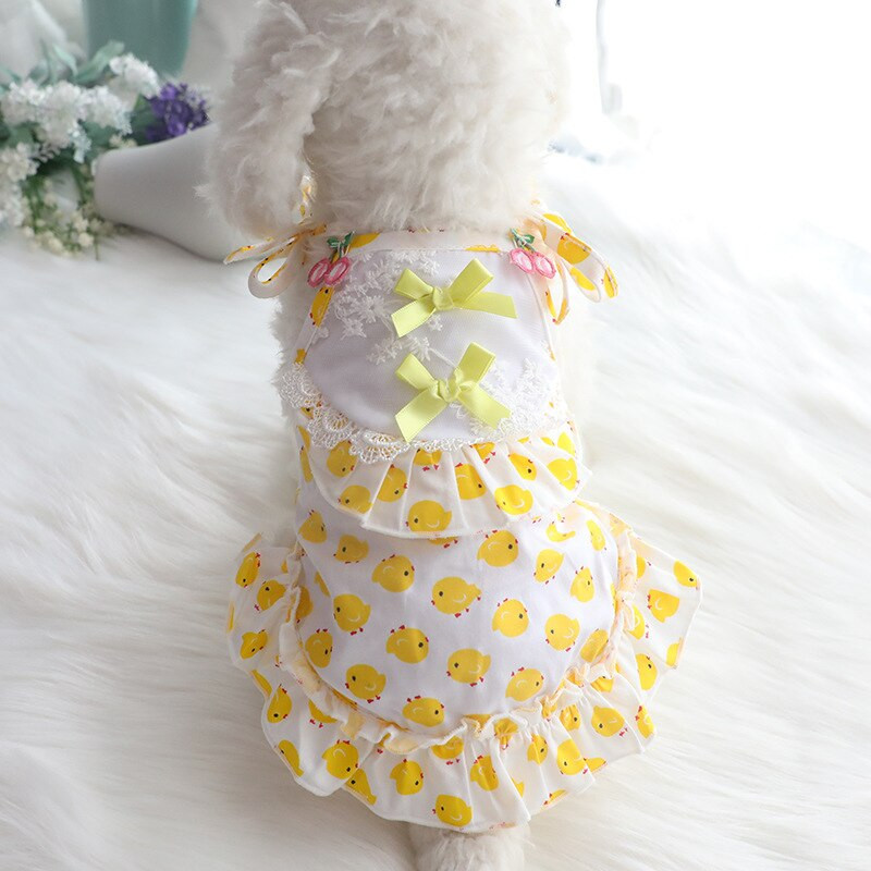 Oblečenie pre psov, letné tenké plyšové oblečenie pre psov, princezná, šnurovacia sukňa, oblečenie pre malé domáce zvieratá