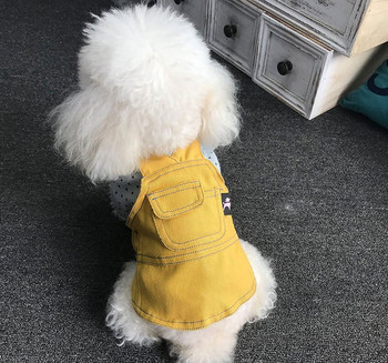 Καλοκαιρινά ρούχα για σκύλους Τζιν Τζιν Φόρεμα για σκύλους Φούστα Μπουφάν Μπουφάν αγόρι για κορίτσι Σκύλος Ρούχα για κατοικίδια Στολή για κουτάβι Ολόσωμες φόρμες