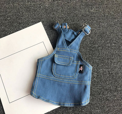 Suvised koerariided Denim Teksad Koer Kleit Seelik Mantel Jakk Poiss Tüdruk Koerariided Lemmiklooma riietus Kutsika Kostüüm Kombinesoon