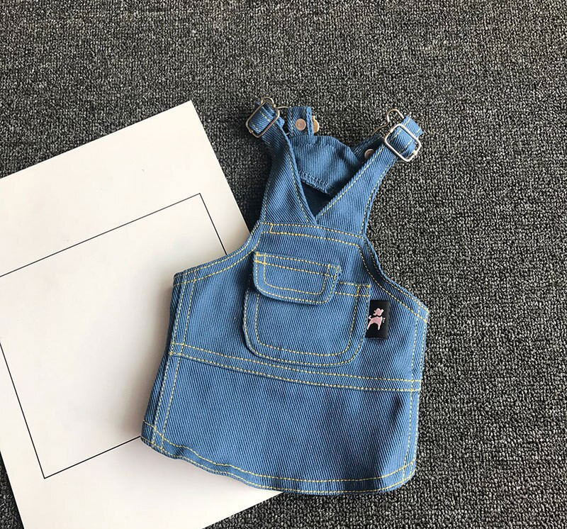Suvised koerariided Denim Teksad Koer Kleit Seelik Mantel Jakk Poiss Tüdruk Koerariided Lemmiklooma riietus Kutsika Kostüüm Kombinesoon