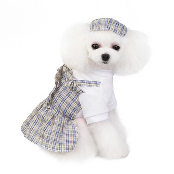 Сладки полички за кученца Раирани костюми за кученца Летни дрехи за принцеси за малки кучета Поддръжка Drop Shipping