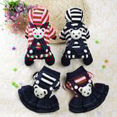 Francúzsky buldoček Jar/Leto Mačky Ramienka Psy Overaly Džínsové mikiny s klopou Pruhovaný kabát s medvedíkom Pruhovaná mikina Overaly Mačka/Pes