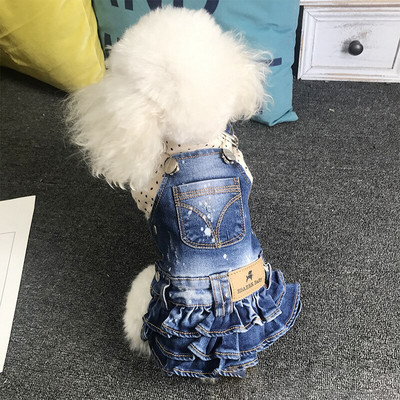2022 m. Nauji šunų drabužiai Džinsiniai džinsai Suknelė Kombinezonas Paltas Striukė berniukui Mergaitei šuniui Apranga Pora Naminio gyvūno apranga šuniuko kostiumo kombinezonai