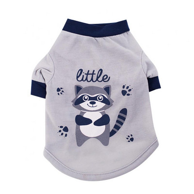 Vasaros naminio šuns katės apranga animacinių filmų usūrinio rašto priekinių kojų minkšti marškinėliai viršutinė liemenė